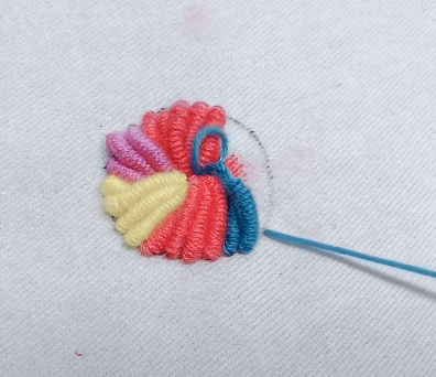 how to stitch a flower in your cloth? stitch tutorial