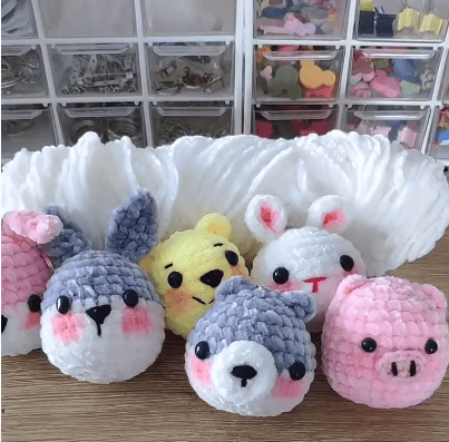 How To Crochet a pink rabbit head Easy Beginners Amigurumi