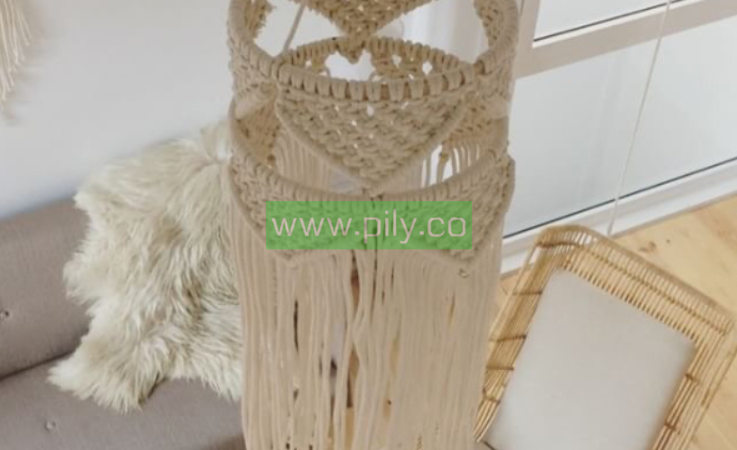 diy macrame ceiling light shade