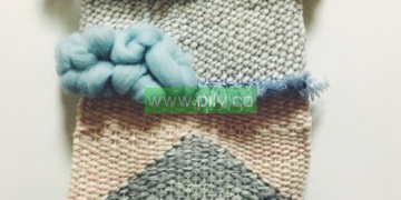 easy macrame wall hanging with yarn