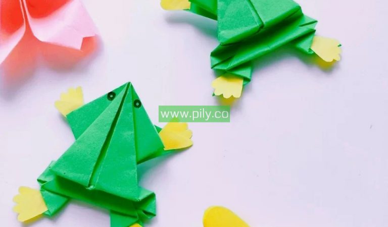 origami frog step by step pictures