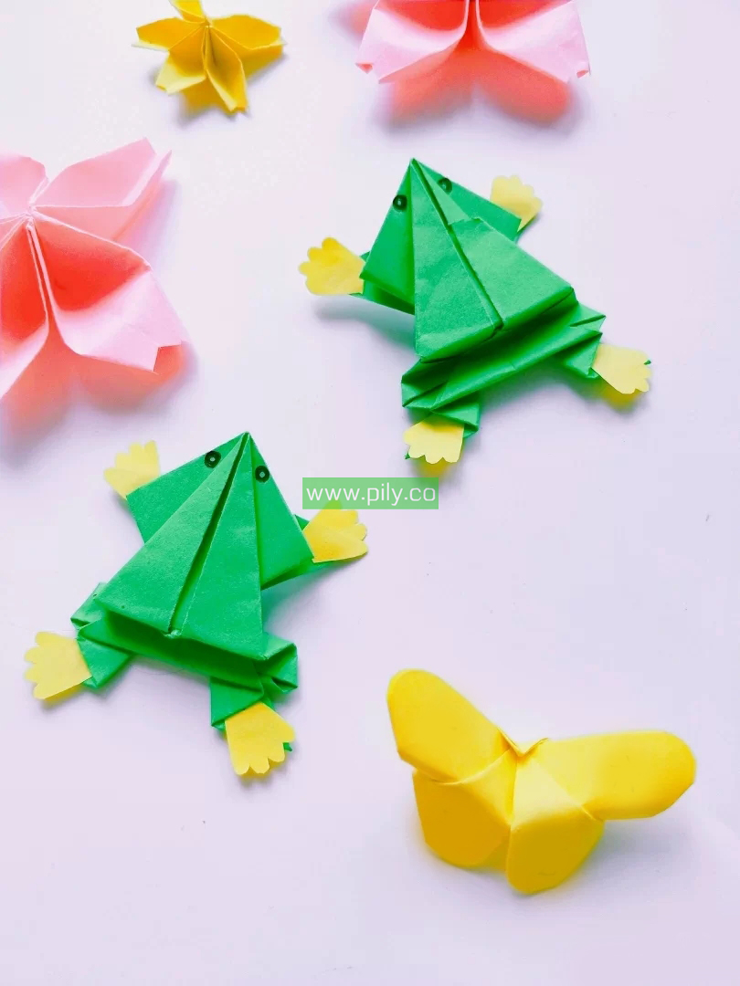 origami frog step by step pictures
