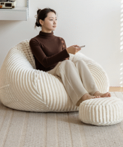 chenille bean bag sofa